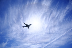 上空通過