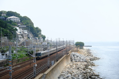 海沿いを走る