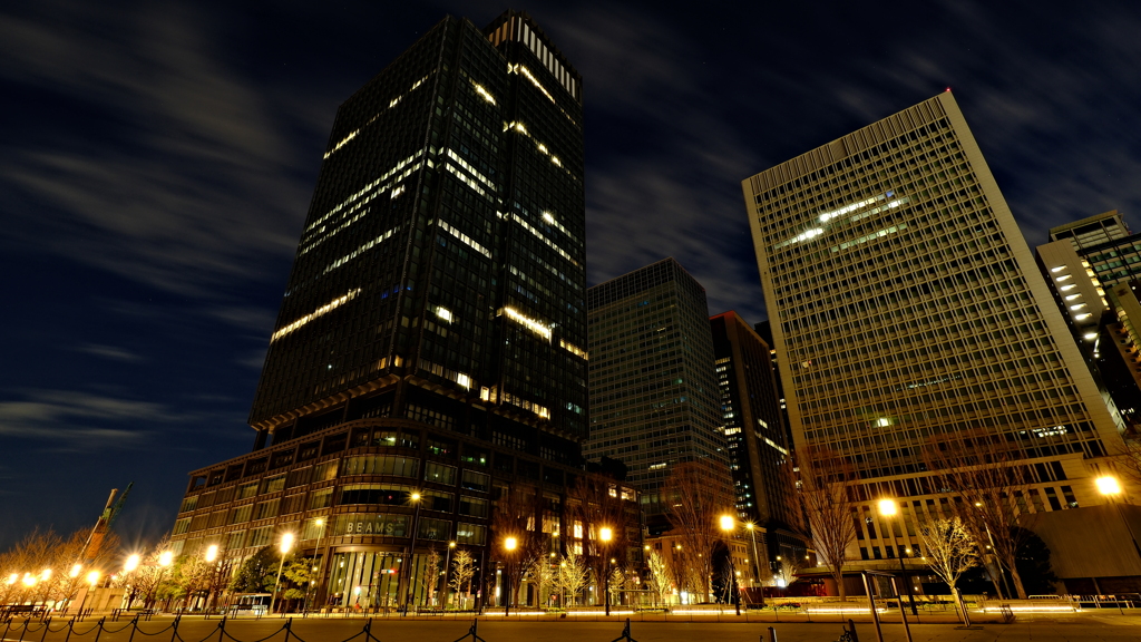 ビル群　夜景