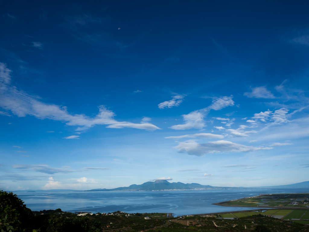 夏の朝の島原半島