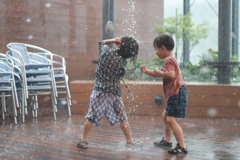 雨と遊ぶ