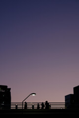 夕方のシルエット