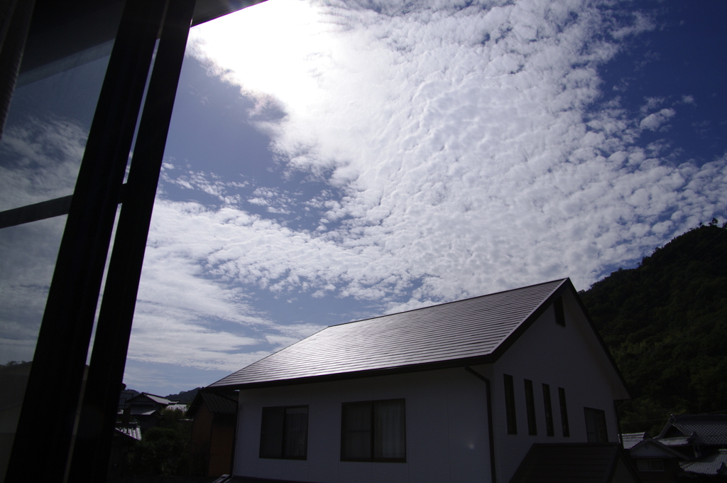 ベッドから見た空