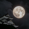 岐阜城と満月 ＃1
