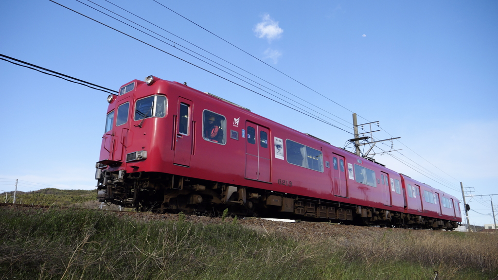 名鉄 6000系 三河鳥羽駅 ー 吉良吉田駅