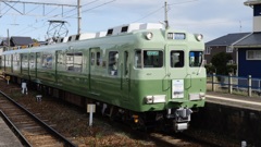 名鉄 三河鳥羽駅いもむしカラー 6000系