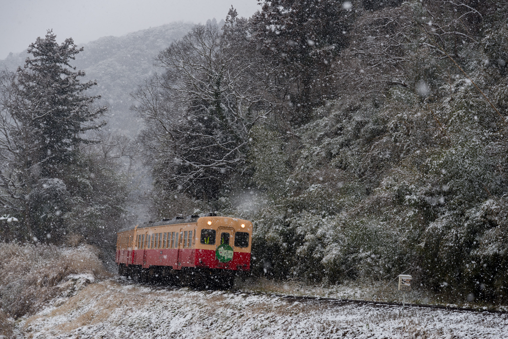 雪と小湊鉄道1