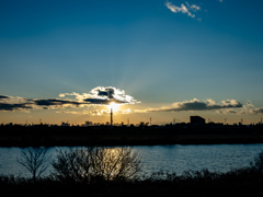 ある日の日常の夕暮れ時