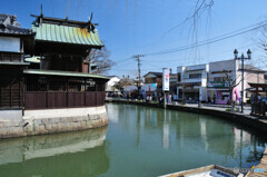 北原白秋生家付近にて