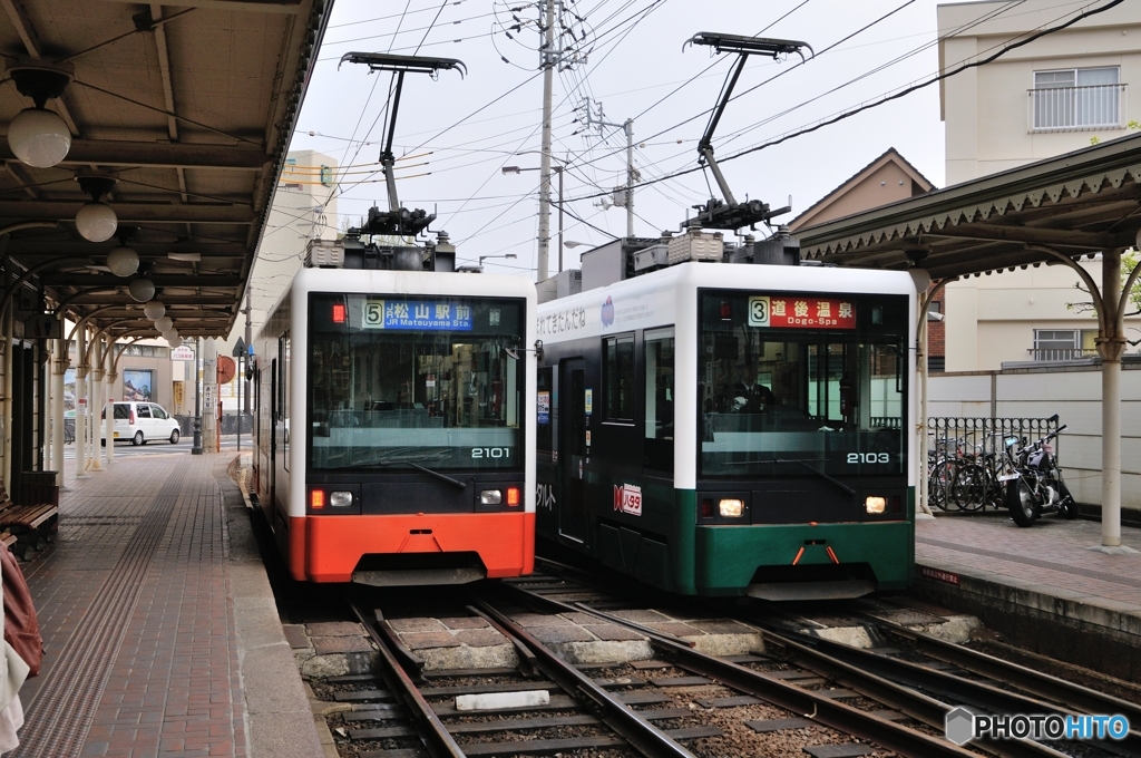 道後温泉駅にて