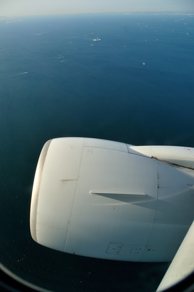 羽田空港D滑走路離陸直後