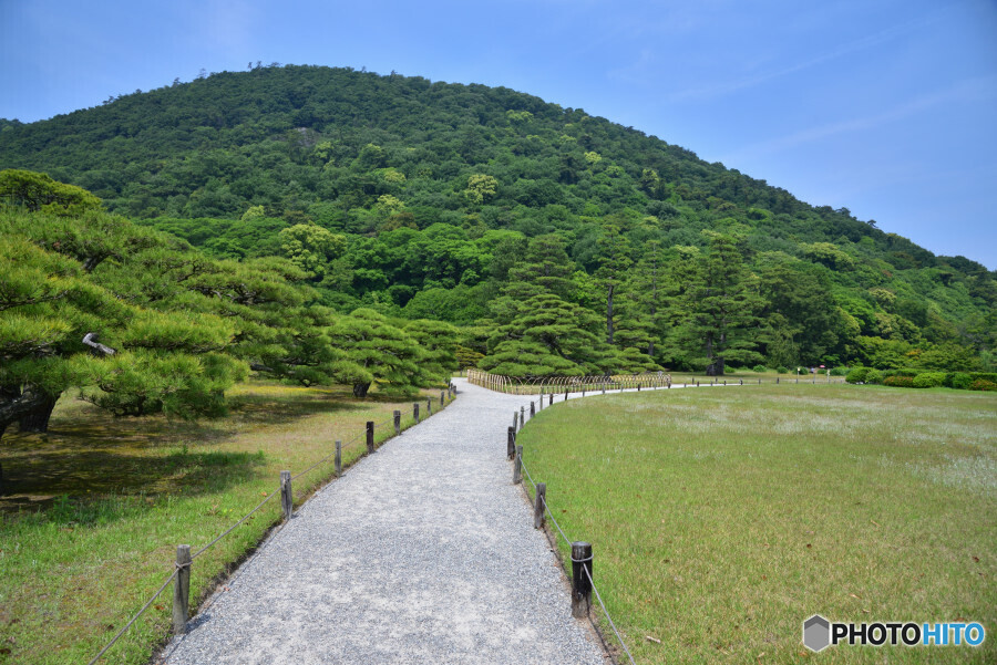 栗林公園にて