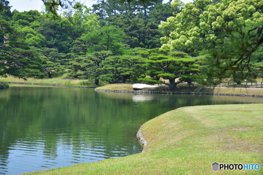 栗林公園にて