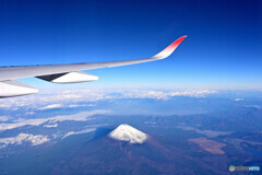 翼と富士山