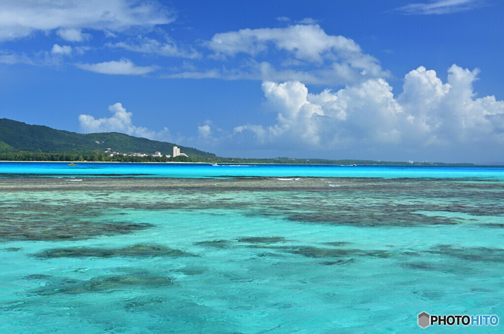 マニャガハ島からのサイパン本島