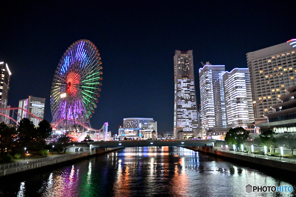 夜の女神橋にて