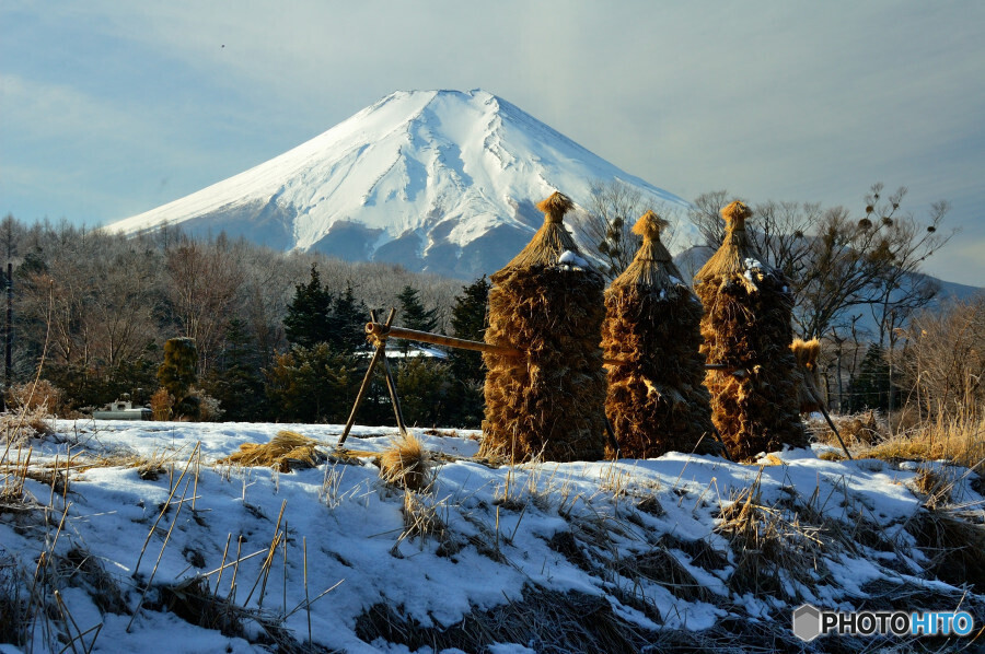 忍野村にて