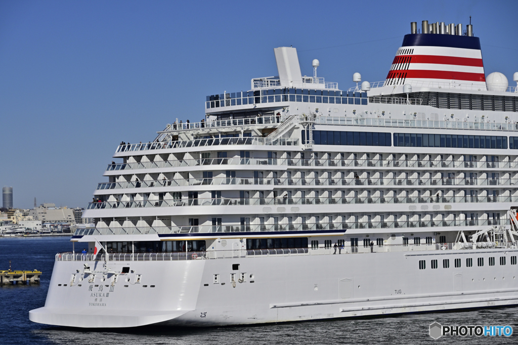 飛鳥Ⅲ 横浜港へ入港-18