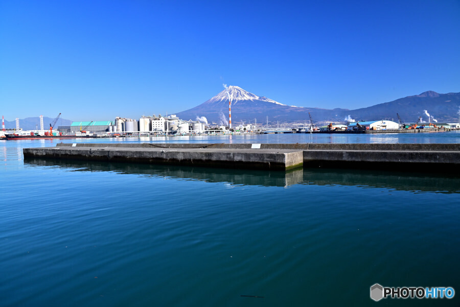 田子の浦漁港にて