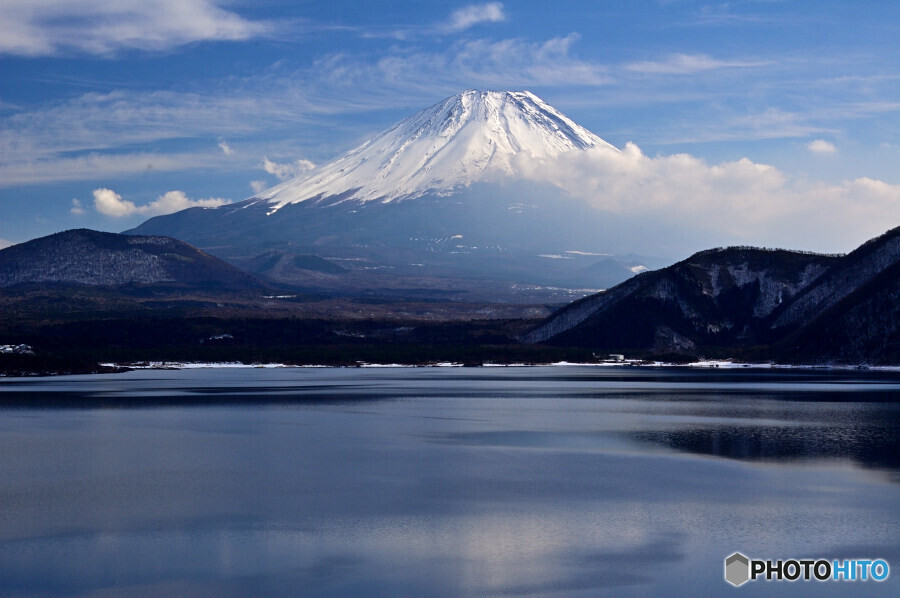 本栖湖にて