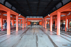 客神社祓殿から客舎本殿