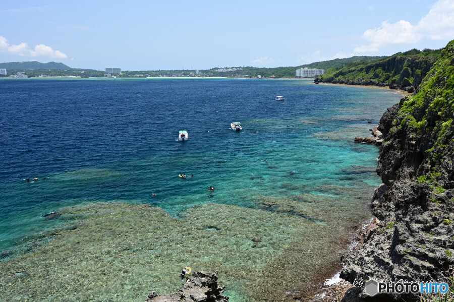 真栄田岬にて