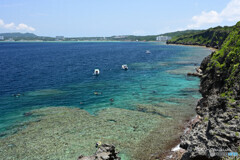 真栄田岬にて