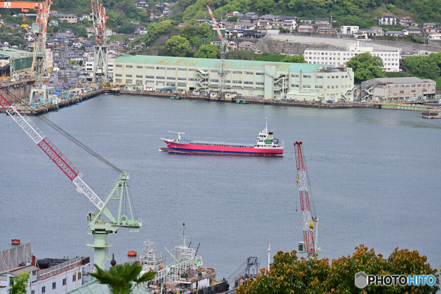 旧三菱第2ドックハウス2階からの長崎港