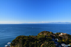 江の島からの伊豆半島方面