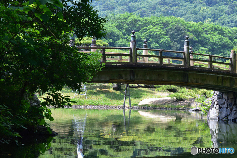 栗林公園にて