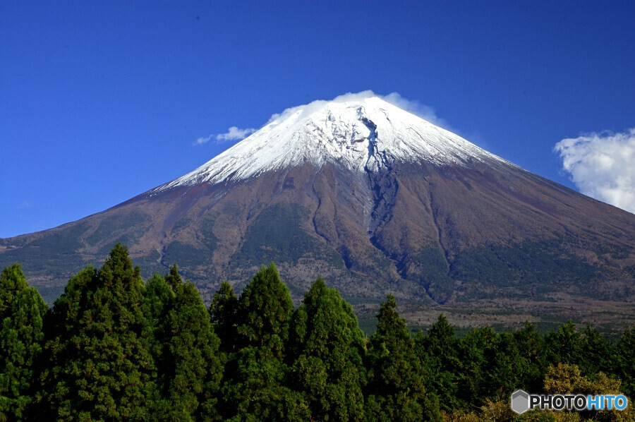 大沢崩れがクッキリと
