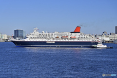 にっぽん丸横浜港へ入港-6