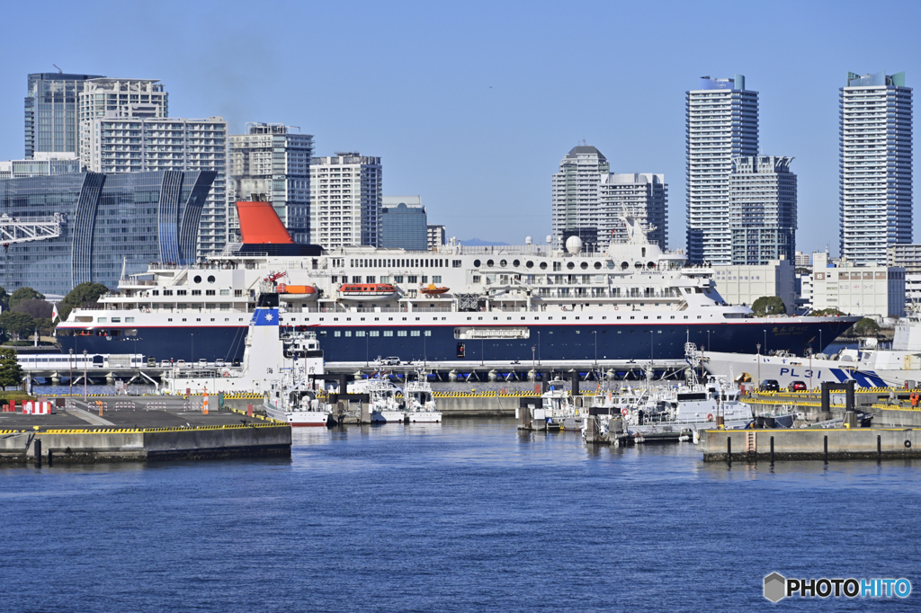 にっぽん丸横浜港へ入港-9