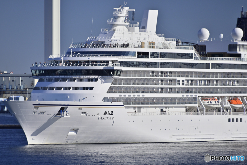 飛鳥Ⅲ 横浜港へ入港-7