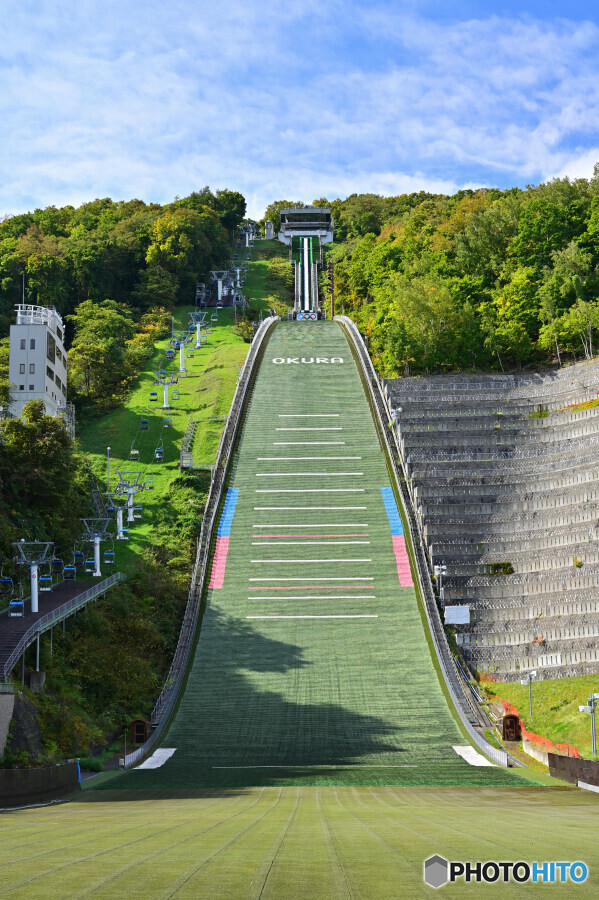 大倉山ジャンプ競技場にて