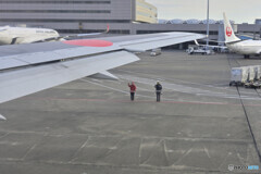 那覇空港に向けて出発