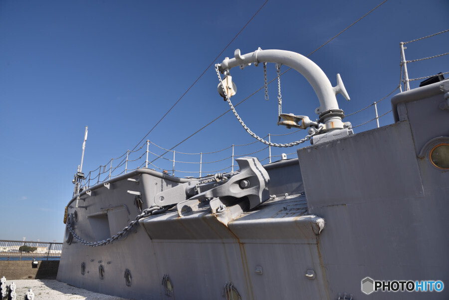 戦艦三笠の艦尾