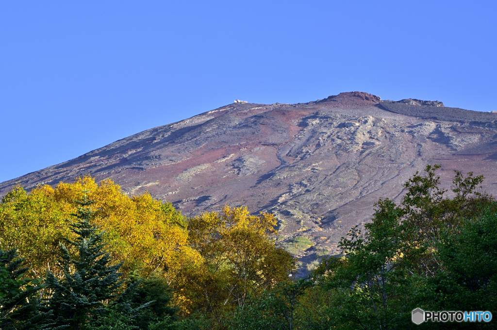 秋の富士山五合目にて
