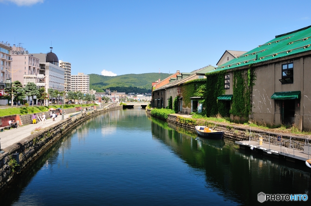 小樽運河にて