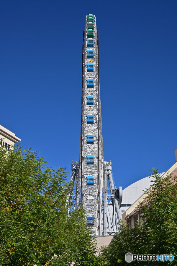 コスモクロック21を仰ぎ見て