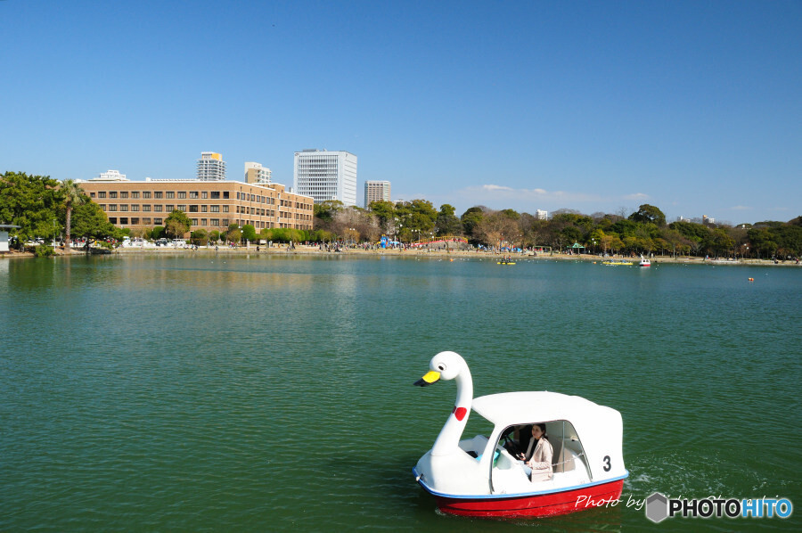 大濠公園にて
