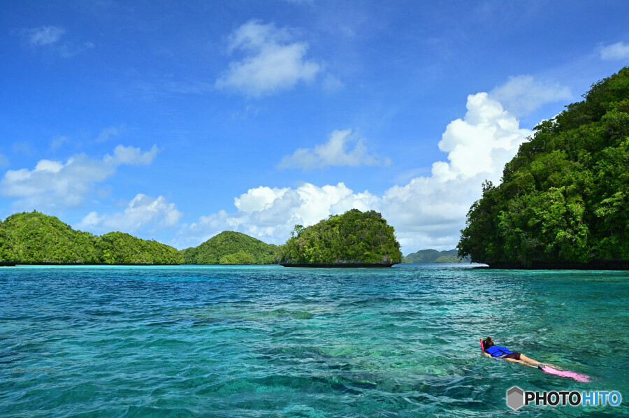 シュノーケリングポイントにて