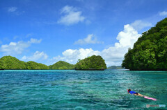 シュノーケリングポイントにて