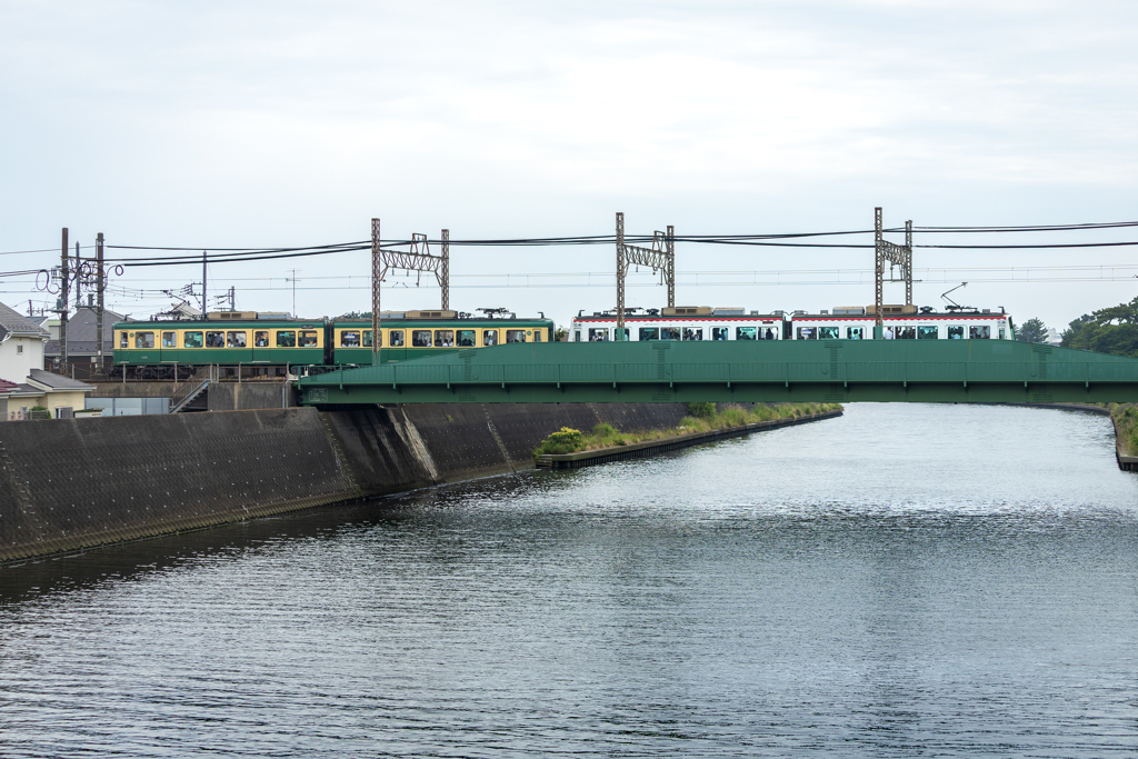 250608_境川鉄橋と江ノ電