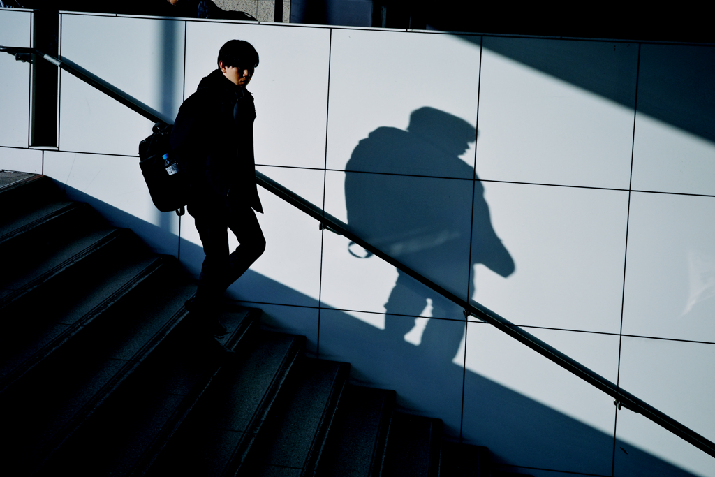 影が冬山アルピニスト