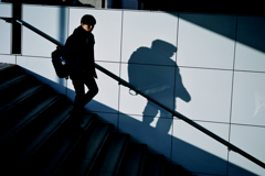 影が冬山アルピニスト