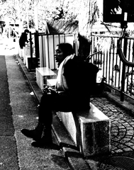 鴨川の外人女性