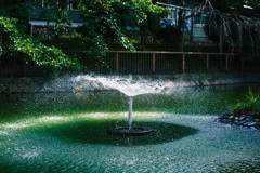 筒井池の噴水