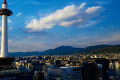 京都駅ビルSKYWAYから北山方向