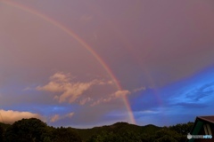 山と雲と虹と